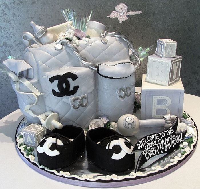Chanel Baby Shower Cake Chanel Baby Shower Cake