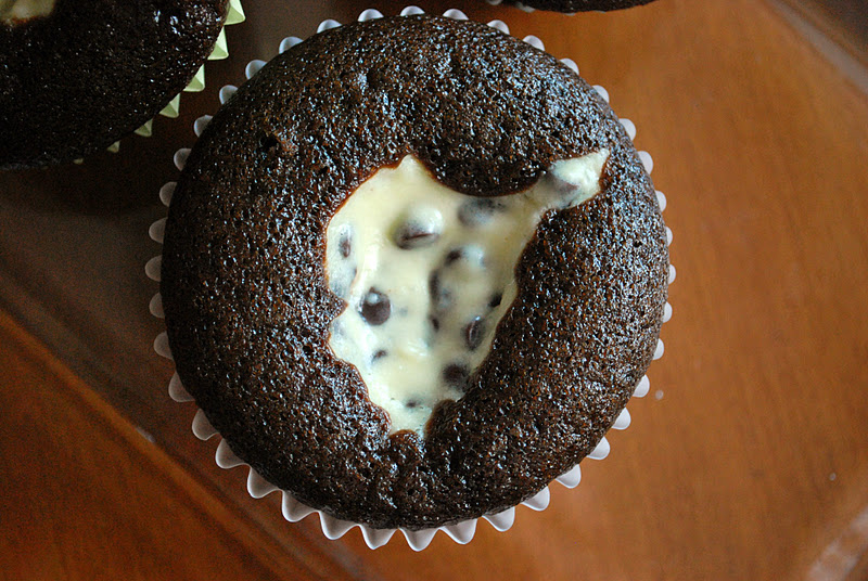 Chocolate Cupcakes with Cream Cheese Filling