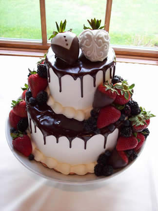 Chocolate Strawberry Wedding Cake