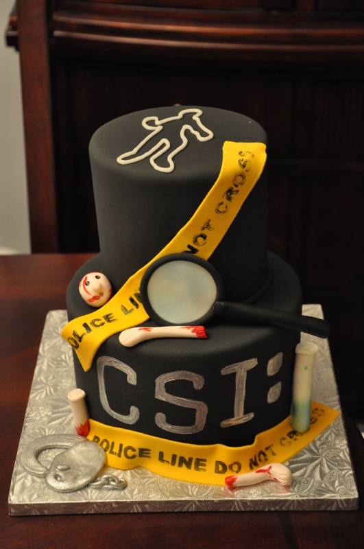 Crime Scene Cake