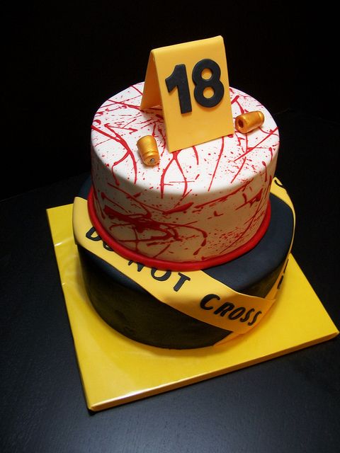 Crime Scene Cake