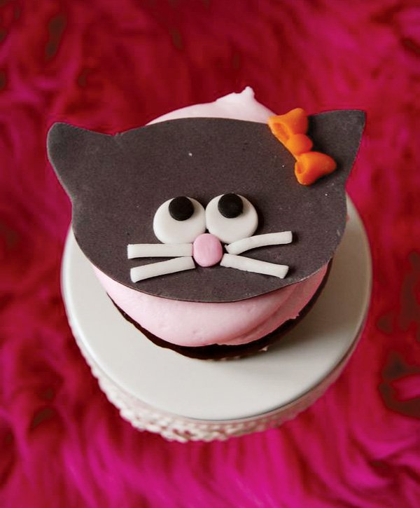 Cute Cat Cupcakes for Girls Birthday Party