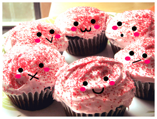 Cute Cupcakes with Faces