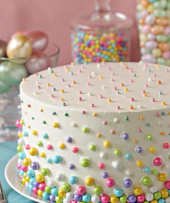 Easter Polka Dot Cake