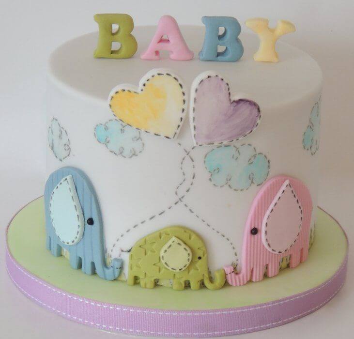 Elephant Baby Shower Cake Idea