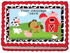 Farm Animal Birthday Sheet Cakes