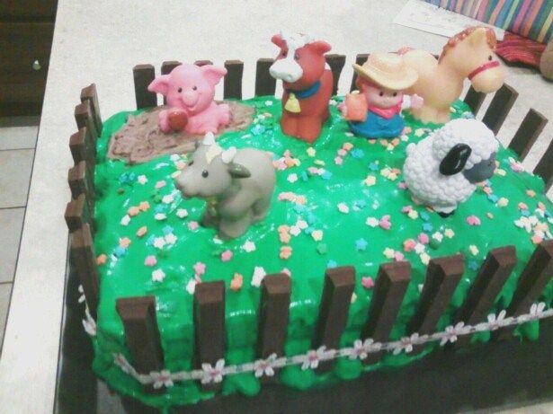 Farm Animal Birthday Sheet Cakes