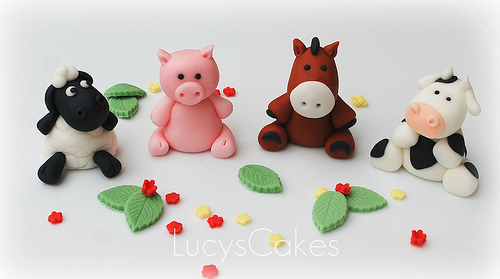 Farm Animal Edible Cake Toppers