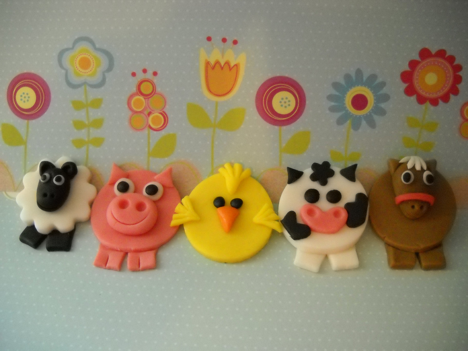 Farm Animal Edible Cupcake Toppers