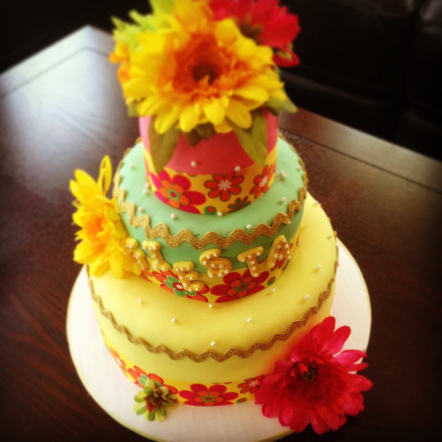 Fiesta Bridal Shower Cake