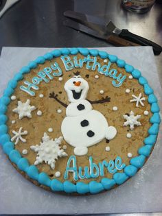 Frozen Themed Cookie Cake