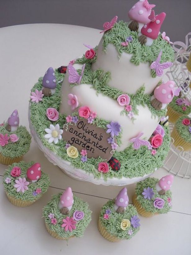 Garden Fairy Birthday Cake Garden Fairy Birthday Cake