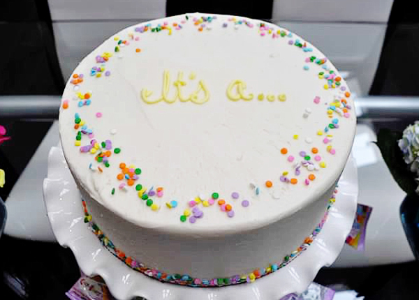 Gender Reveal Cake Gender Reveal Cake