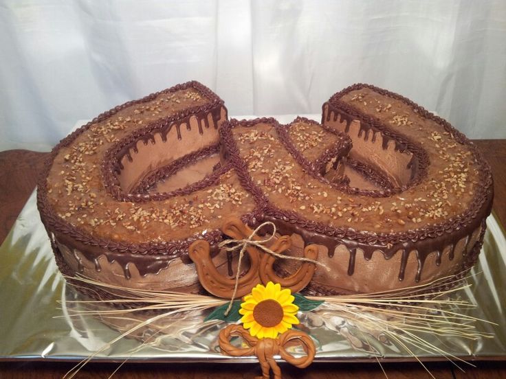 German Chocolate Horseshoe Groom Cake S