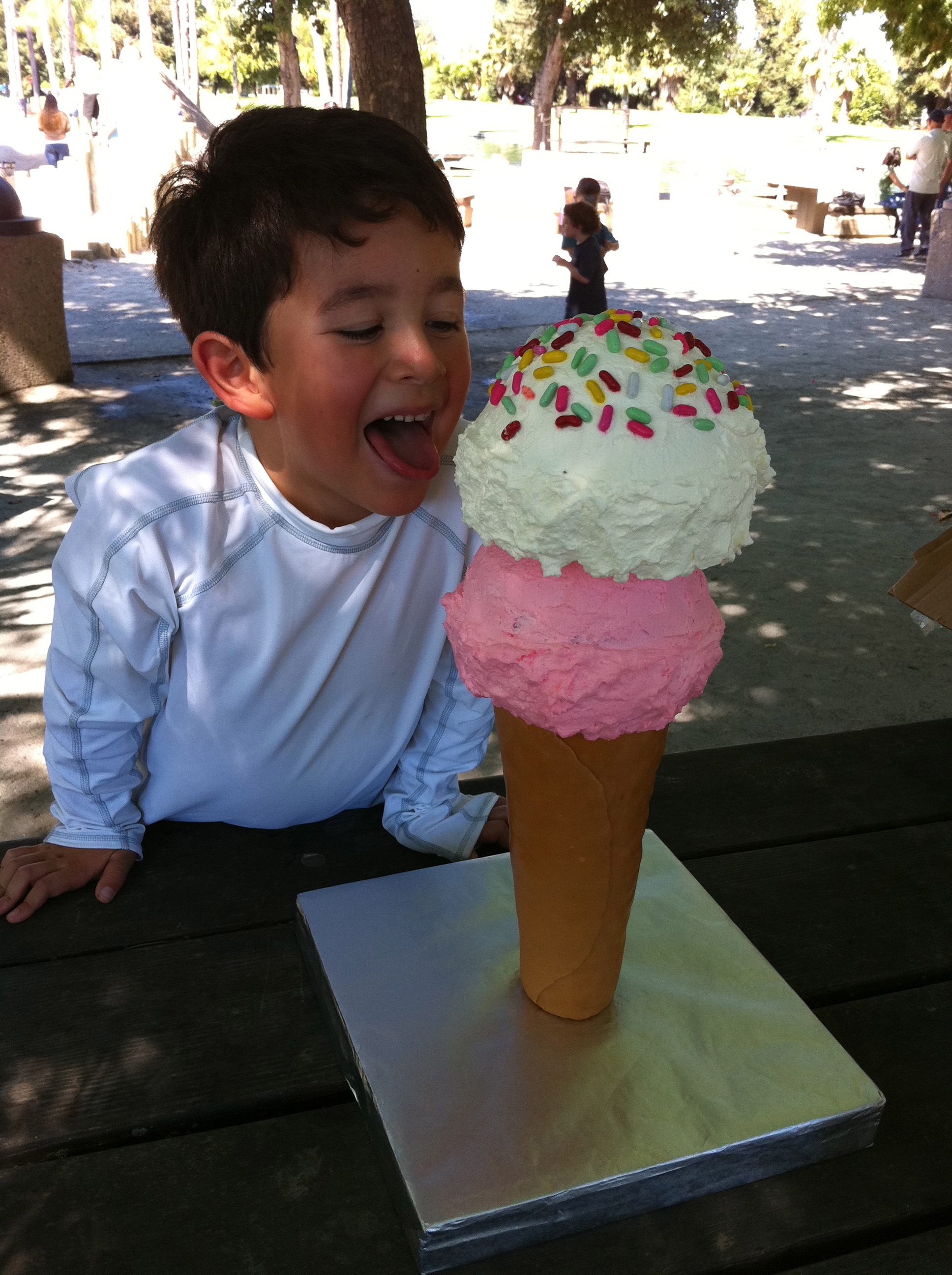 Giant Ice Cream Cone Cake