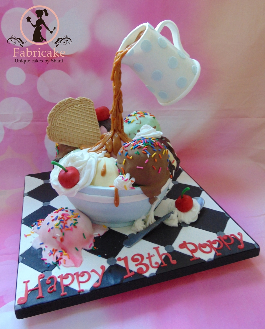 Giant Ice Cream Sundae Cake Giant Ice Cream Sundae Cake