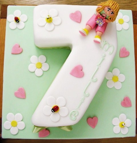 Girl 7 Birthday Cake