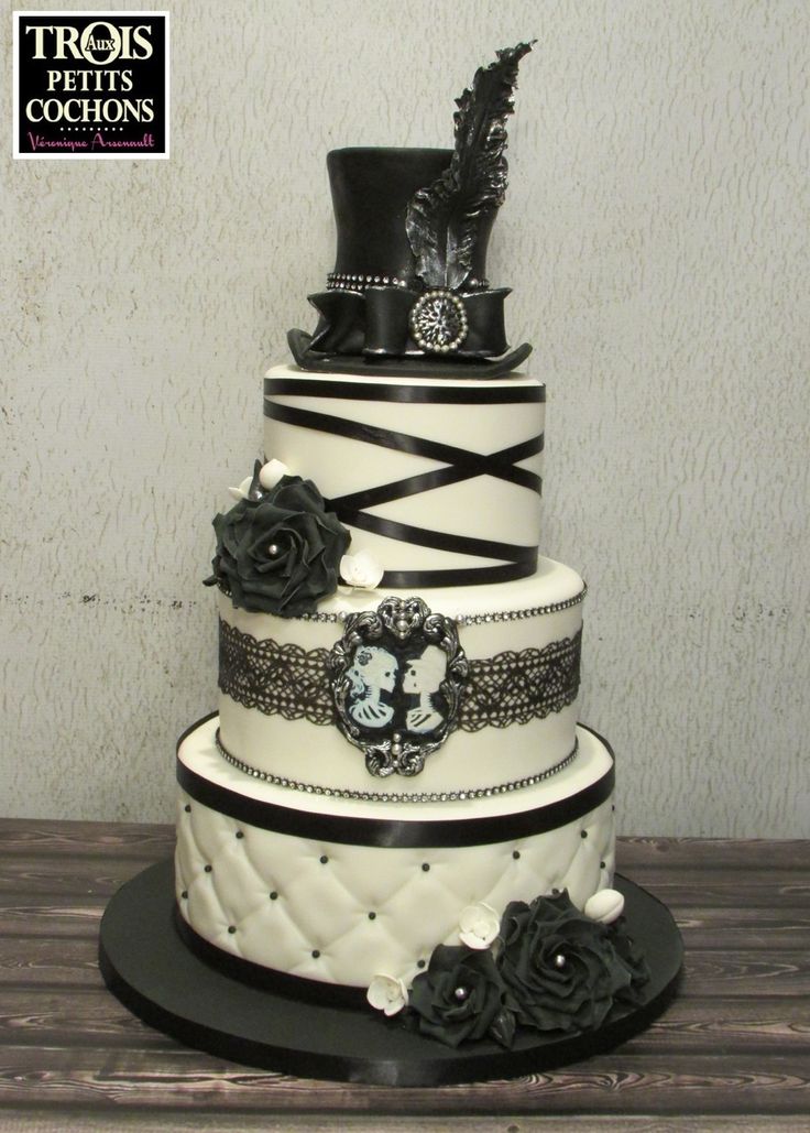 Halloween Skull Wedding Cake Halloween Skull Wedding Cake