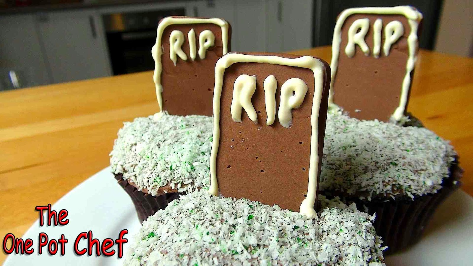 Halloween Tombstone Cupcakes