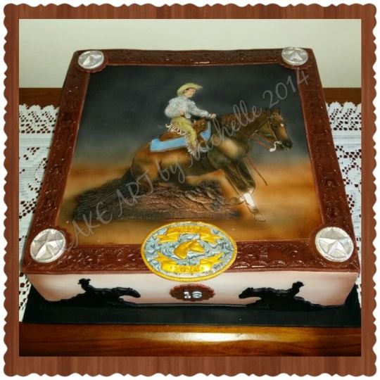 Hand Painted Horse Cake