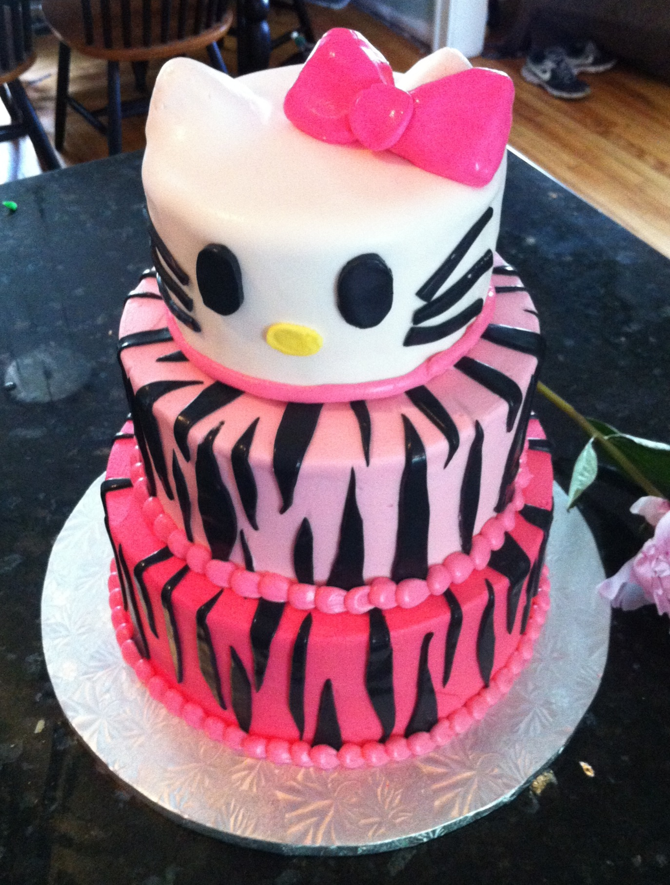 Hello Kitty Zebra Birthday Cakes