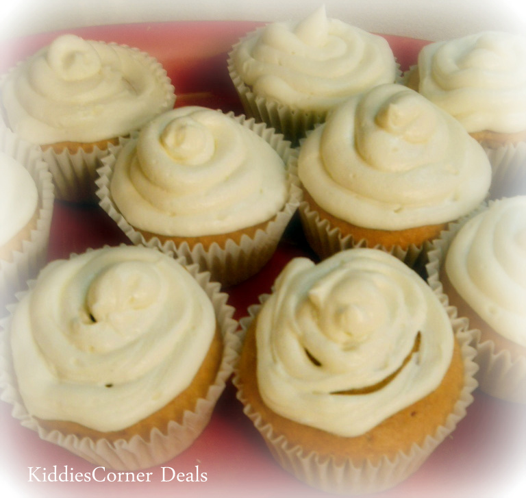 Homemade Cupcakes with Cream Cheese Frosting