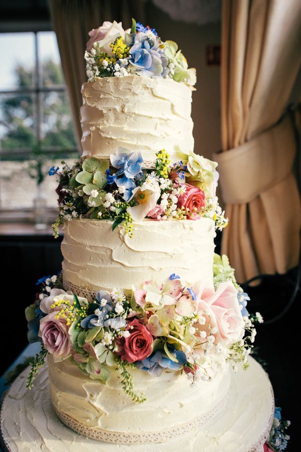 Homemade Rustic Wedding Cake