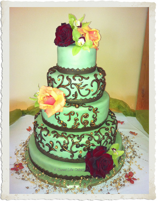 Jewel Tone Wedding Cake