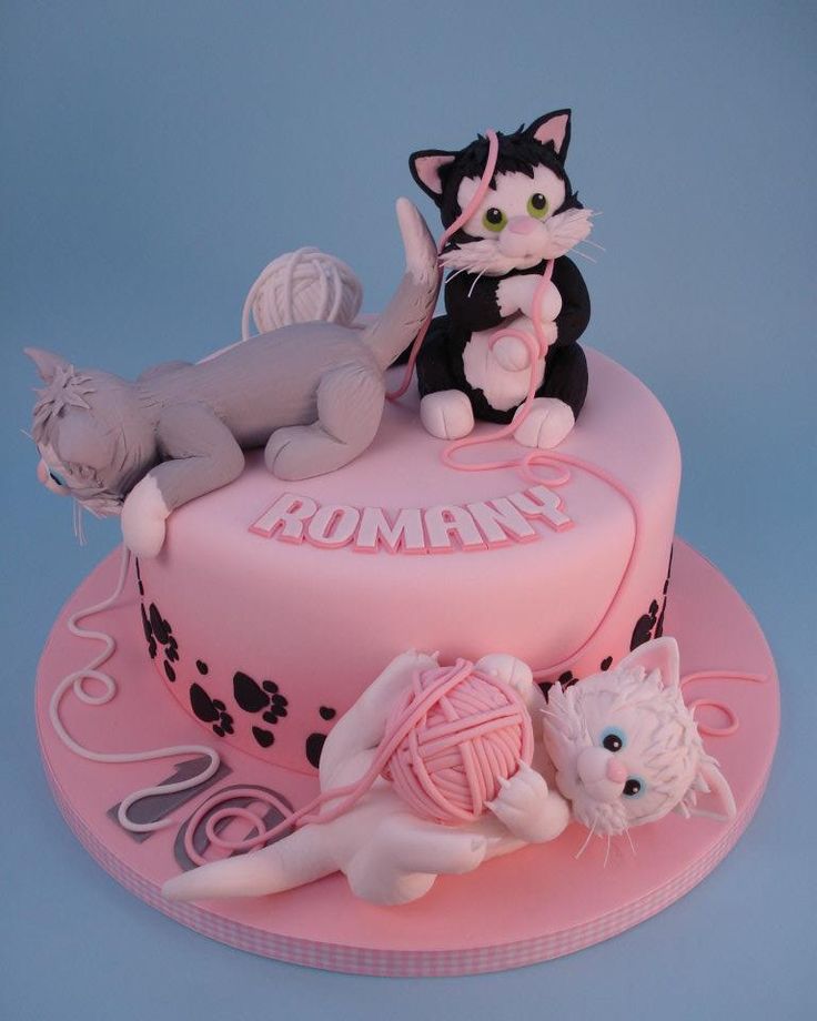 Kitten Kitty Cat Birthday Cake