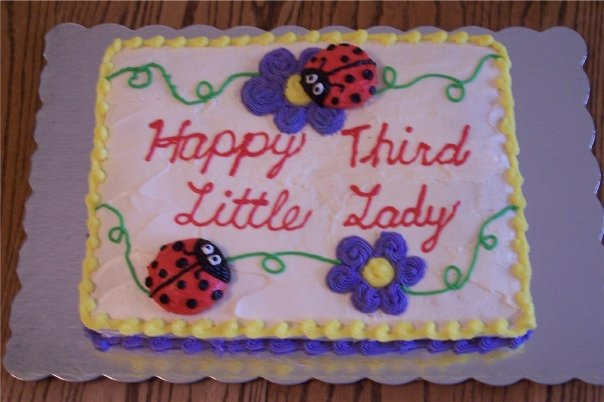 Ladybug Sheet Cake