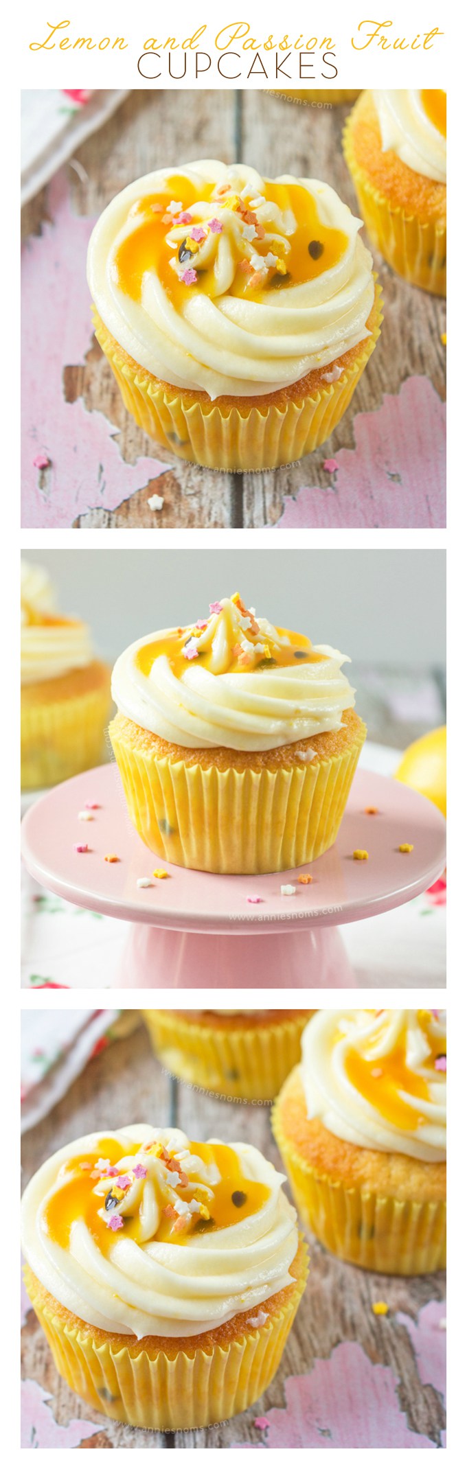 Lemon Passion Fruit Cupcakes