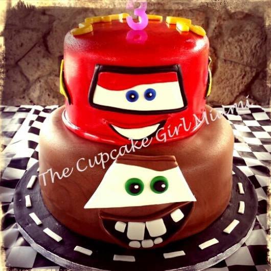 Lightning McQueen and Tow Mater Cake
