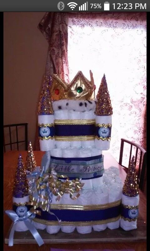 Little Prince Baby Shower Diaper Cake