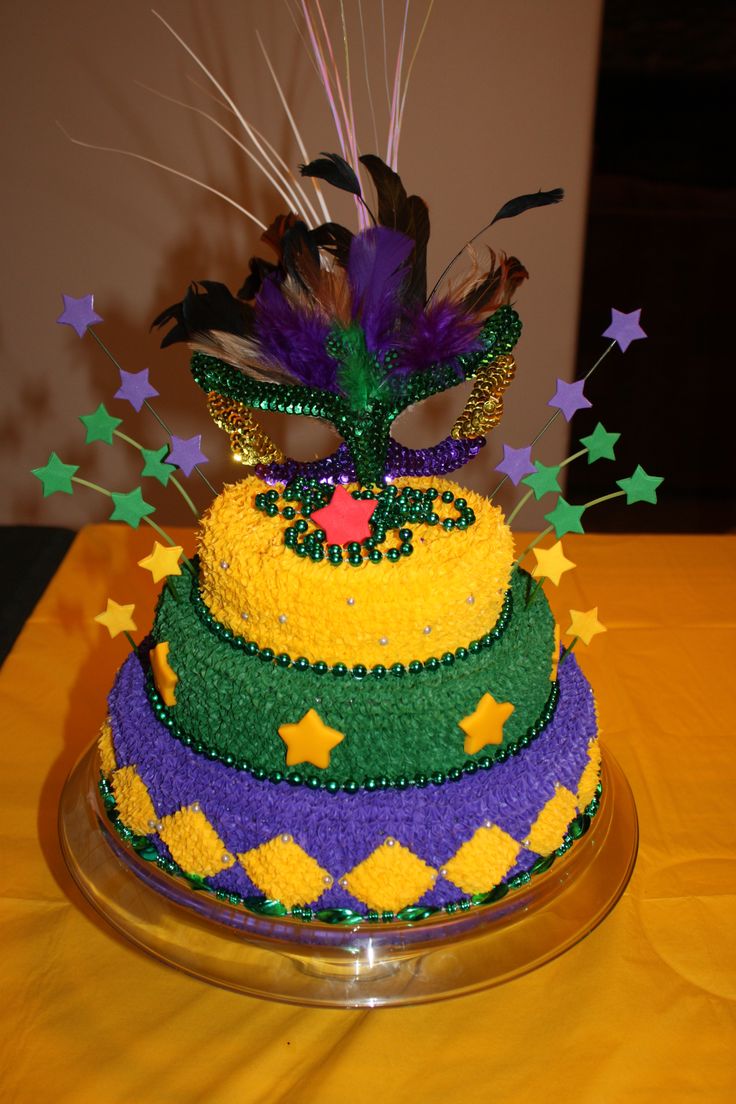 Mardi Gras Cake Mardi Gras Cake