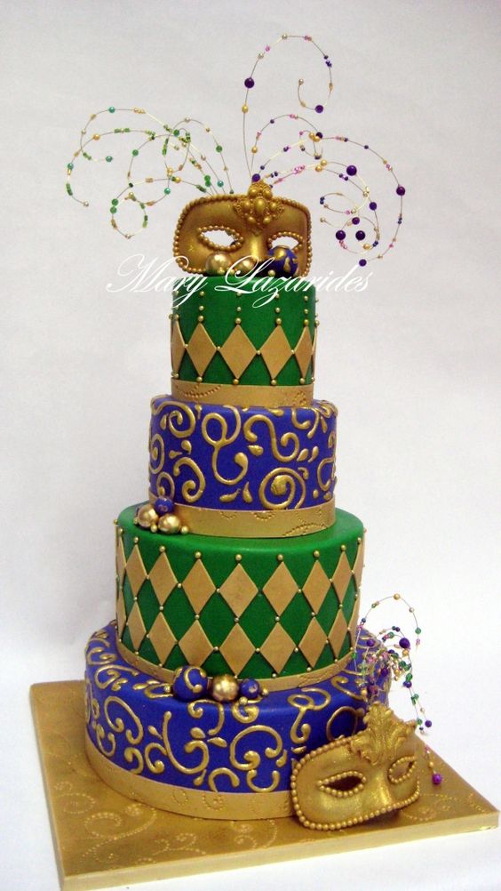 Mardi Gras Cake Mardi Gras Cake
