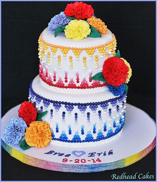 Mexican Fiesta Bridal Shower Cake