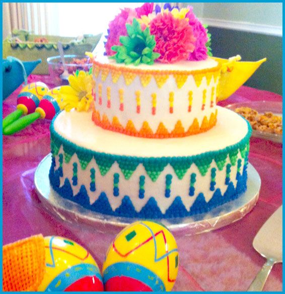 Mexican Fiesta Bridal Shower Cake