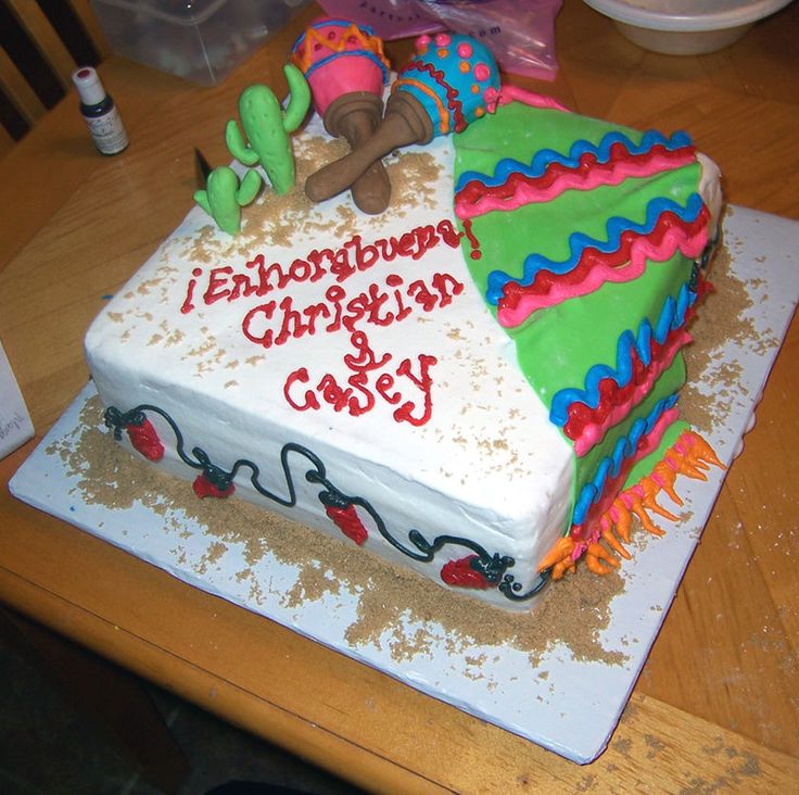 Mexican Fiesta Bridal Shower Cake Mexican Fiesta Bridal Shower Cake