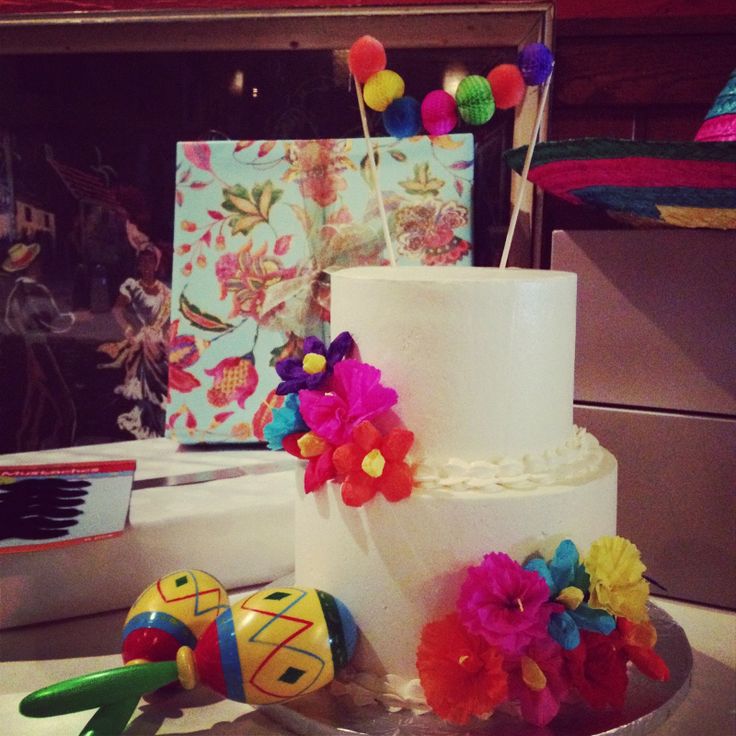 Mexican Fiesta Bridal Shower Cake