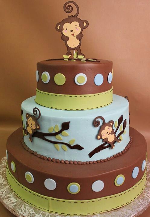 Monkey Baby Shower Cake Monkey Baby Shower Cake