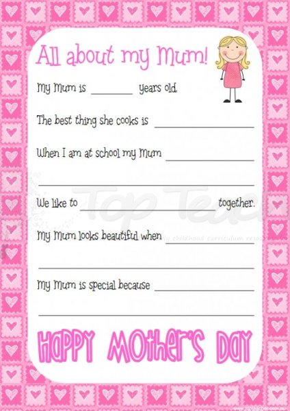 Mother's Day Questionnaire