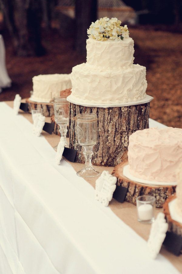 Multiple Wedding Cake Rustic