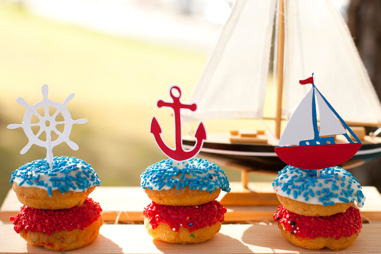 Nautical Baby Shower Cupcake Toppers Nautical Baby Shower Cupcake Toppers