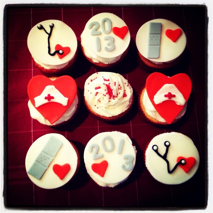Nursing School Graduation Cupcakes