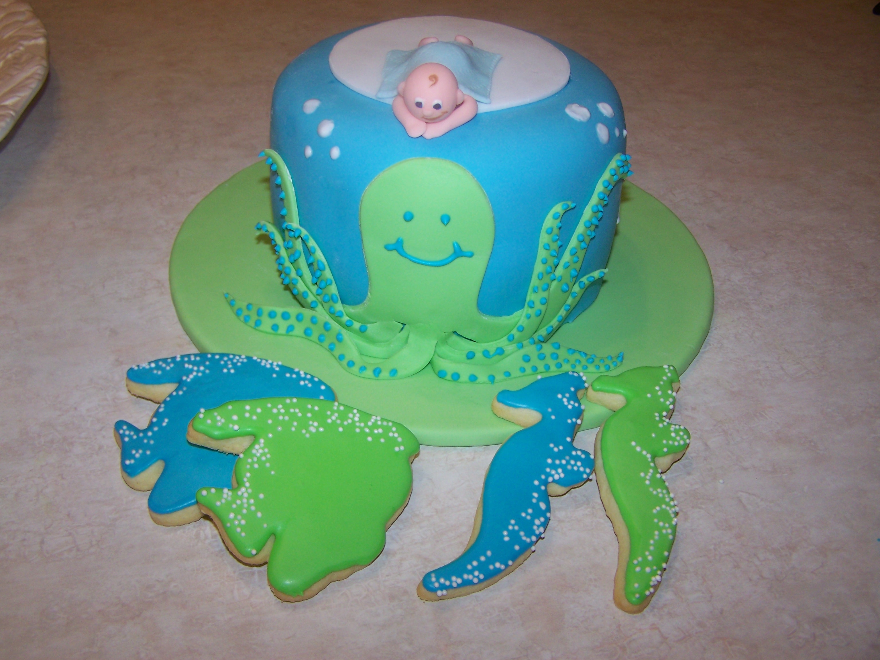 Ocean Themed Baby Shower Cake