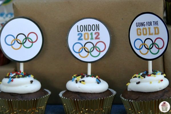 Olympic Flag Cupcake Toppers