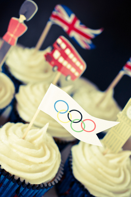 Olympic-themed Cupcakes