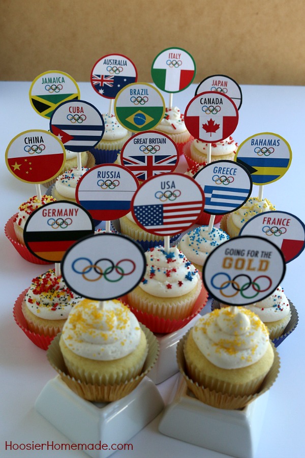Olympics Printable Cupcake Toppers