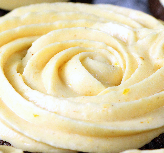 Orange Pumpkin Cupcakes with Cream Cheese Frosting