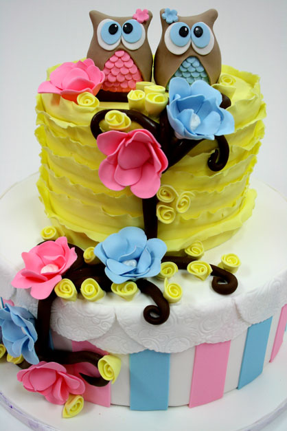 Owl Baby Shower Cake Owl Baby Shower Cake